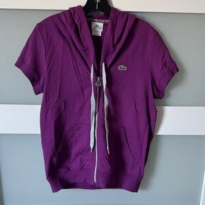 Lacoste Purple Zip-Up Hoodie